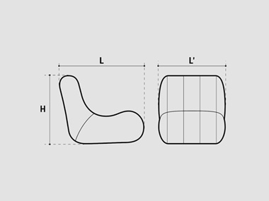 Sofa gonflable dimensions