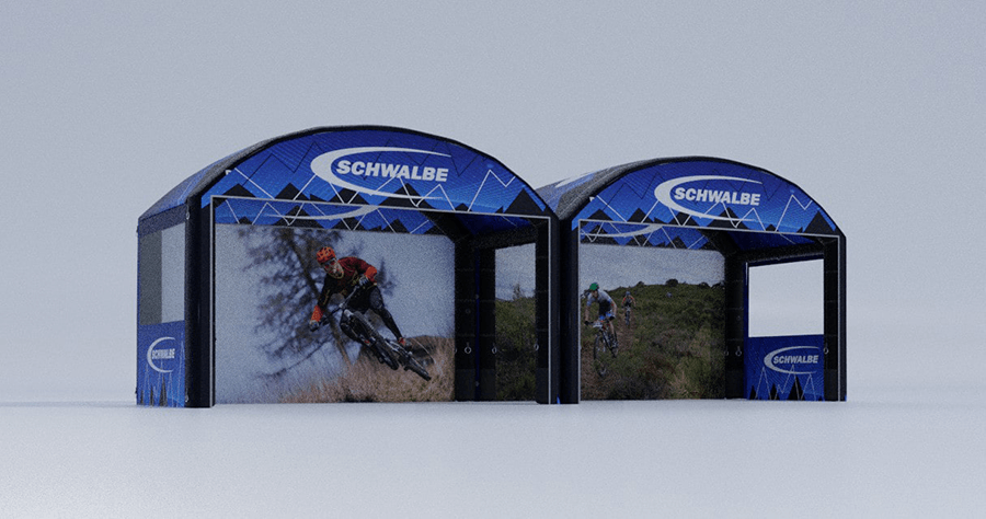 Airbuzz stand  gonflable 3D Schwalbe