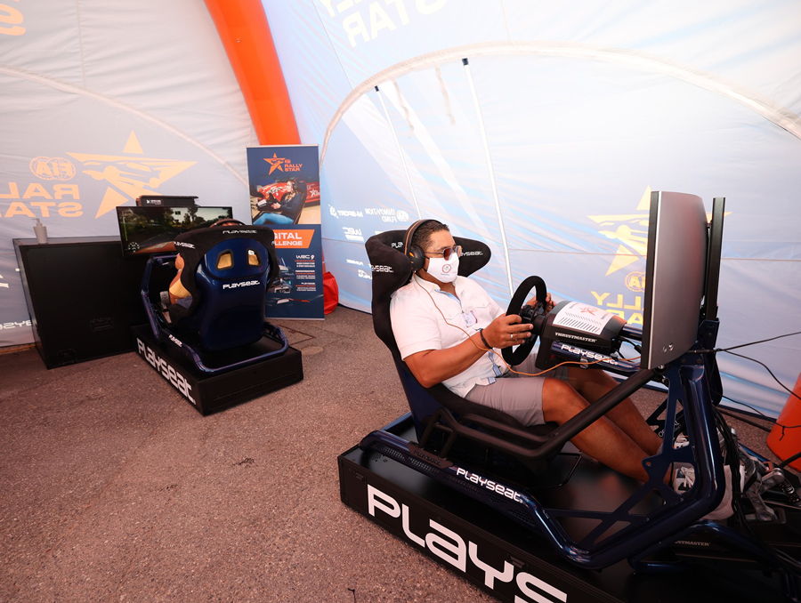Driving Rally simulator under inflatable tent LPTENT