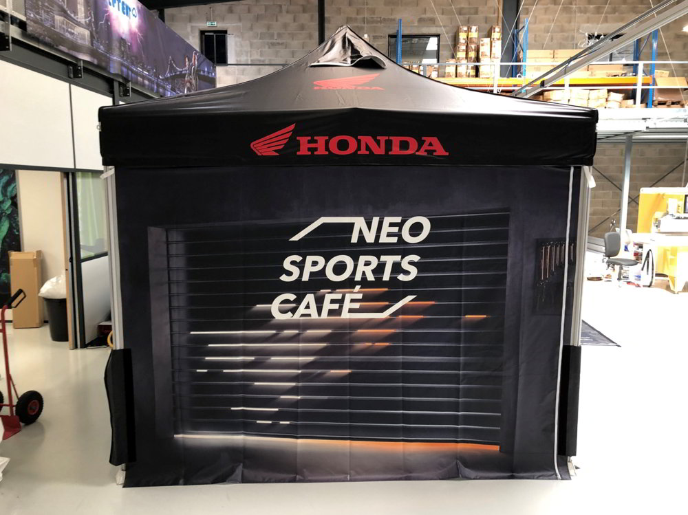 Tente pliante publicitaire moto Honda