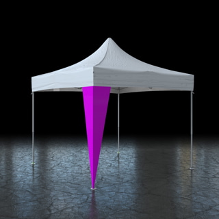 Cache poteau de tente pliante